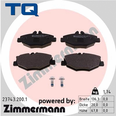 Brake Pad Set, disc brake (TQ-BP0071)