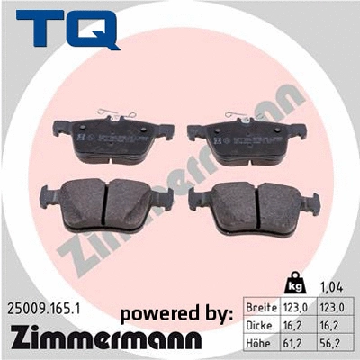 Brake Pad Set, disc brake (TQ-BP0909)