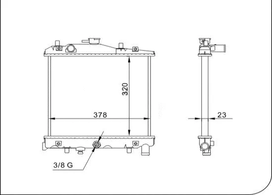 Radiator, engine cooling (TQ-YMLR100)