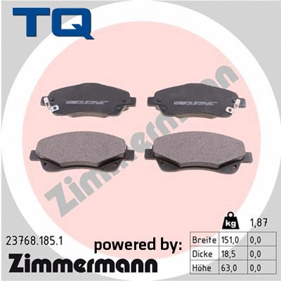 Brake Pad Set, disc brake (TQ-BP0073)