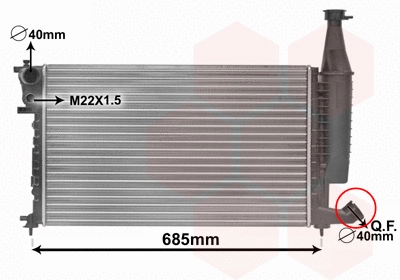Radiator, engine cooling (TQ-09002168)