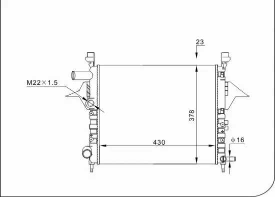 Radiator, engine cooling (TQ-43002217)