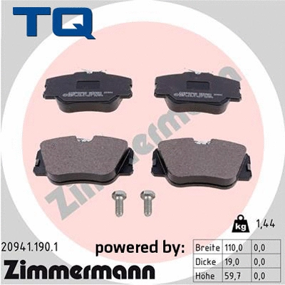 Brake Pad Set, disc brake (TQ-BP0007)
