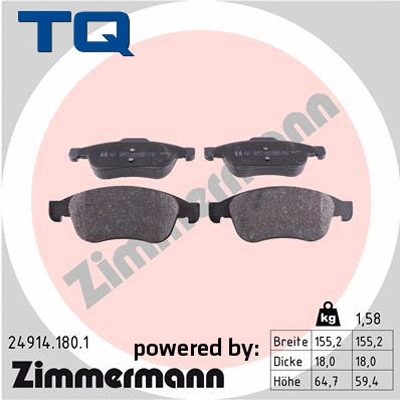 Brake Pad Set, disc brake (TQ-BP0093)