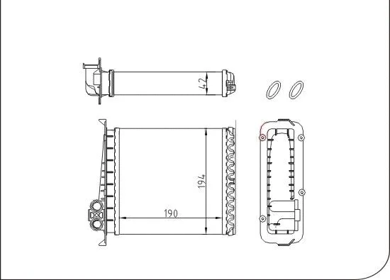 Heat Exchanger, interior heating (TQ-YMLH205)