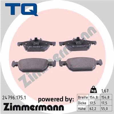 Brake Pad Set, disc brake (TQ-BP0882)