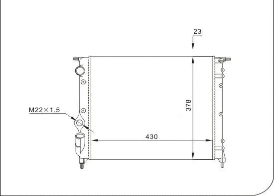 Radiator, engine cooling (TQ-YMLR156)