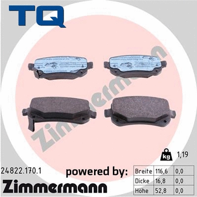 Brake Pad Set, disc brake (TQ-BP0885)