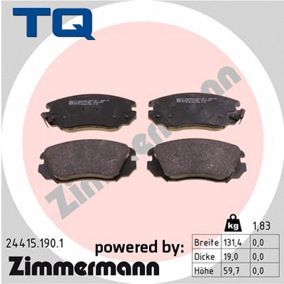 Brake Pad Set, disc brake (TQ-BP0775)