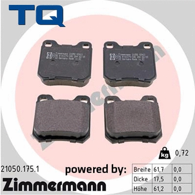 Brake Pad Set, disc brake (TQ-BP0160)