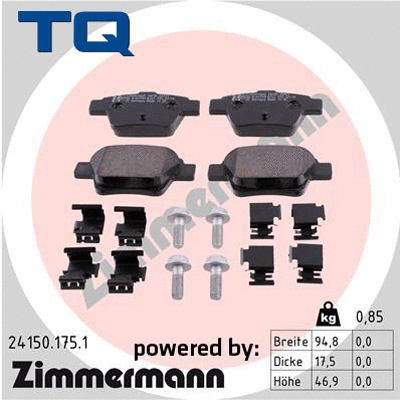 Brake Pad Set, disc brake (TQ-BP0702)