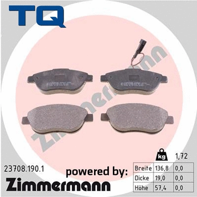 Brake Pad Set, disc brake (TQ-BP0068)