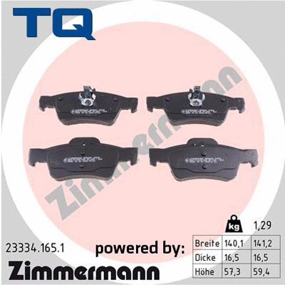 Brake Pad Set, disc brake (TQ-BP0053)