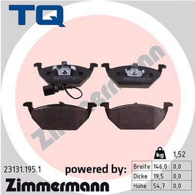Brake Pad Set, disc brake (TQ-BP0042)
