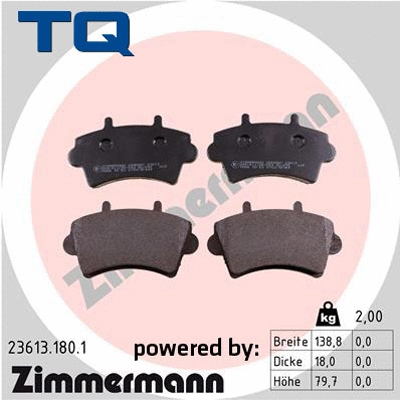 Brake Pad Set, disc brake (TQ-BP0063)