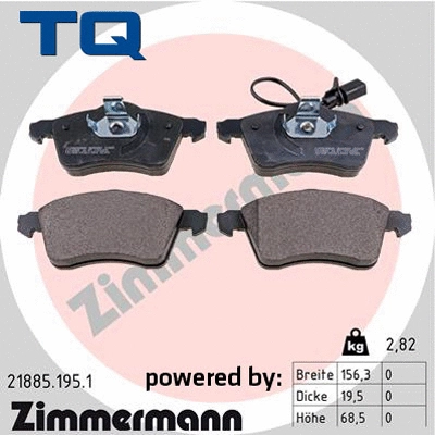 Brake Pad Set, disc brake (TQ-BP0289)