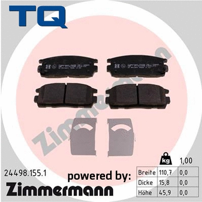 Brake Pad Set, disc brake (TQ-BP0809)