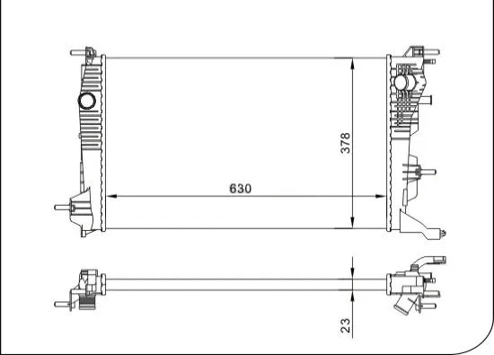 Radiator, engine cooling (TQ-43002410)