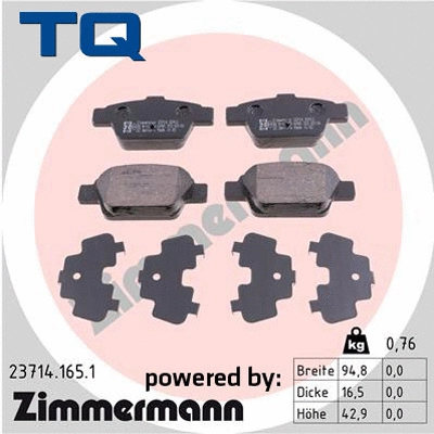 Brake Pad Set, disc brake (TQ-BP0069)