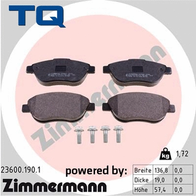 Brake Pad Set, disc brake (TQ-BP0062)