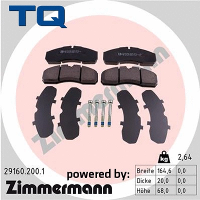 Brake Pad Set, disc brake (TQ-BP1046)