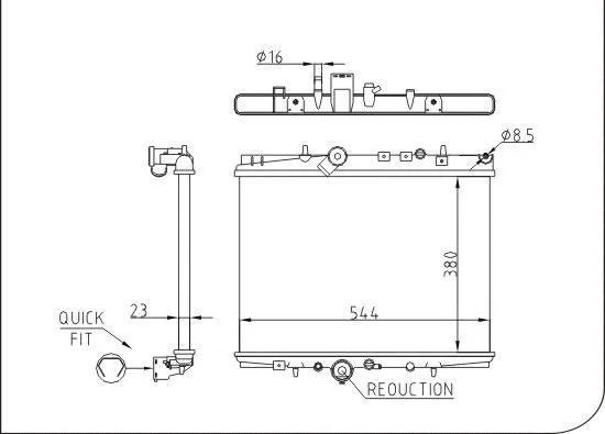 Radiator, engine cooling (TQ-YMLR329)