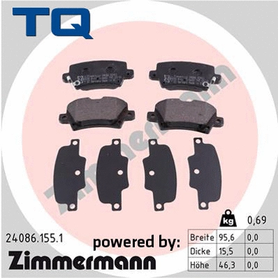 Brake Pad Set, disc brake (TQ-BP0683)