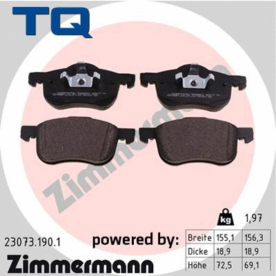 Brake Pad Set, disc brake (TQ-BP0362)