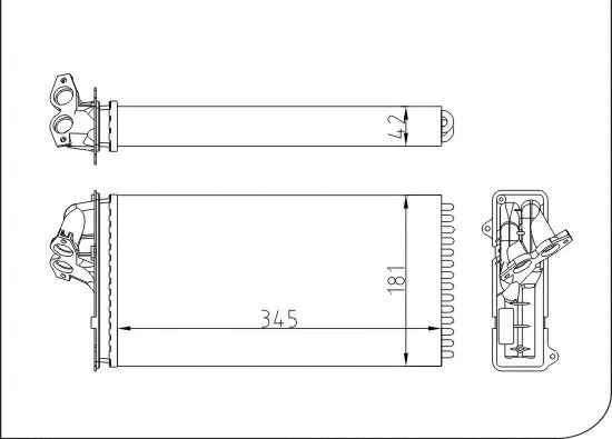 Heat Exchanger, interior heating (TQ-YMLH226)