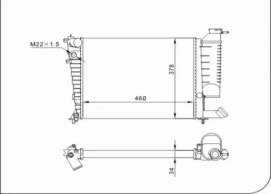 Radiator, engine cooling (TQ-YMLR339)