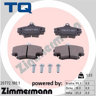 Brake Pad Set, disc brake (TQ-BP0004)
