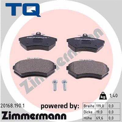 Brake Pad Set, disc brake (TQ-BP0001)