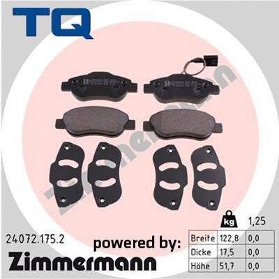 Brake Pad Set, disc brake (TQ-BP0674)