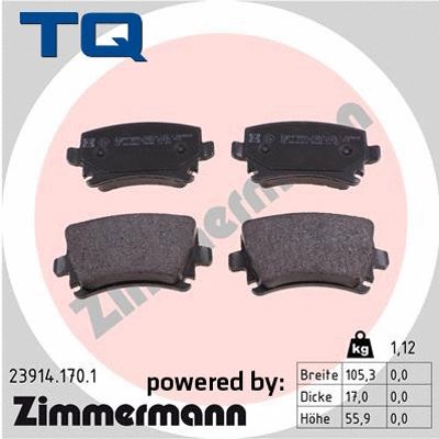 Brake Pad Set, disc brake (TQ-BP0075)