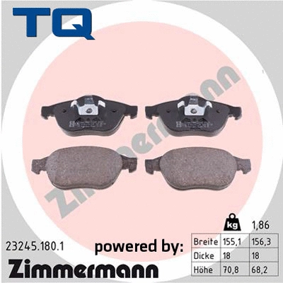 Brake Pad Set, disc brake (TQ-BP0405)