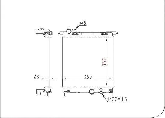 Radiator, engine cooling (TQ-58002325)