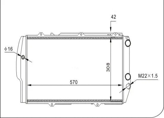Radiator, engine cooling (TQ-YMLR013)