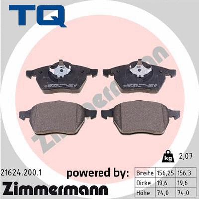 Brake Pad Set, disc brake (TQ-BP0021)