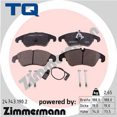 Brake Pad Set, disc brake (TQ-BP0876)
