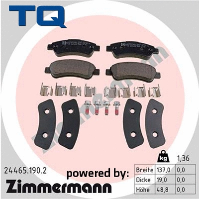 Brake Pad Set, disc brake (TQ-BP0086)