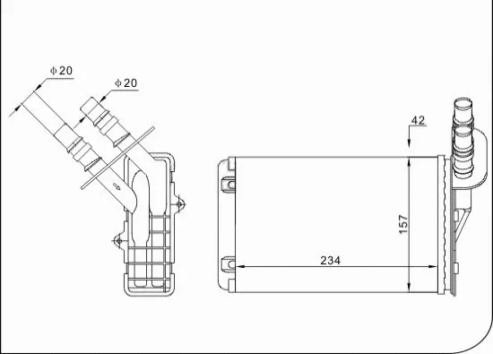 Heat Exchanger, interior heating (TQ-YMLH158)
