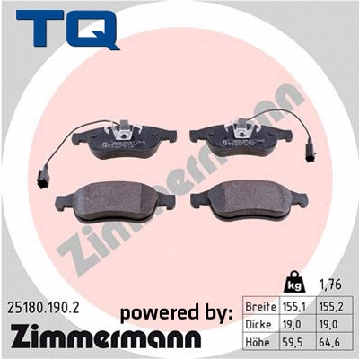 Brake Pad Set, disc brake (TQ-BP0940)