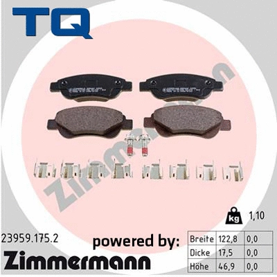Brake Pad Set, disc brake (TQ-BP0636)