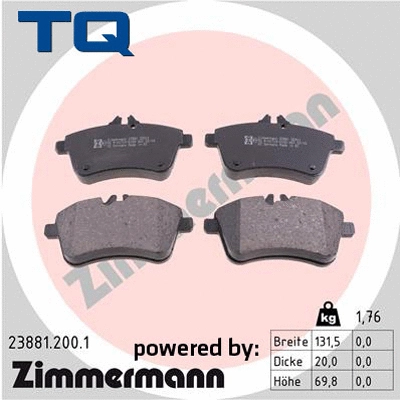 Brake Pad Set, disc brake (TQ-BP0605)