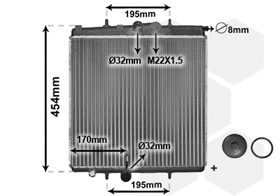 Radiator, engine cooling (TQ-40002188)