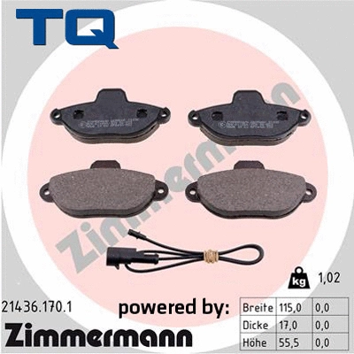 Brake Pad Set, disc brake (TQ-BP0016)