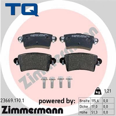 Brake Pad Set, disc brake (TQ-BP0537)