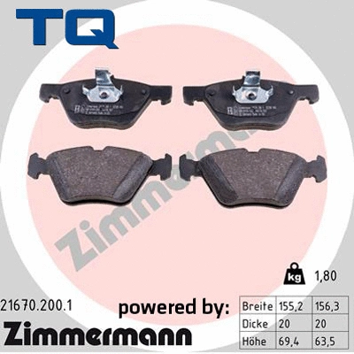 Brake Pad Set, disc brake (TQ-BP0248)
