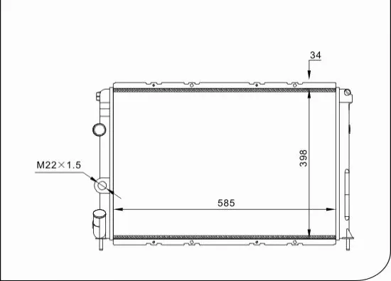 Radiator, engine cooling (TQ-YMLR210)