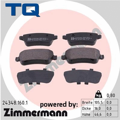Brake Pad Set, disc brake (TQ-BP0761)